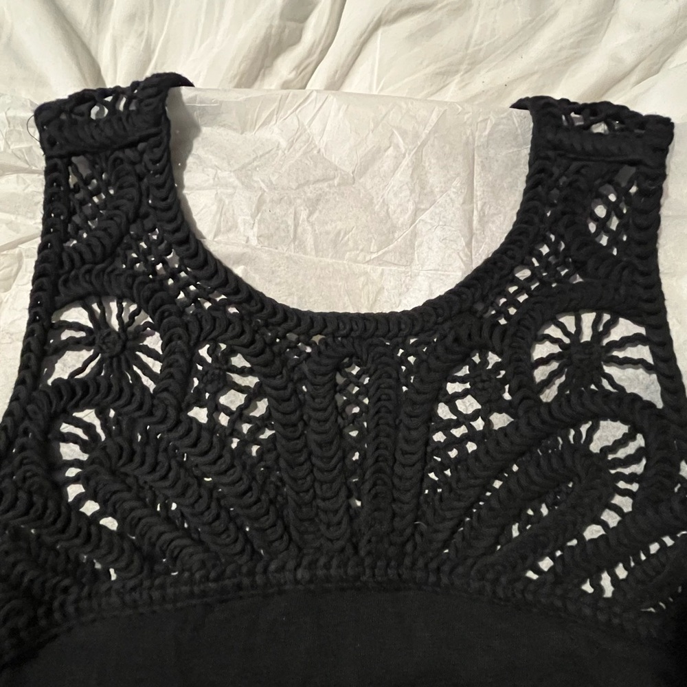 NWT J.JILL : Black Embroidered Halter Maxi Dress - Picture 5 of 13